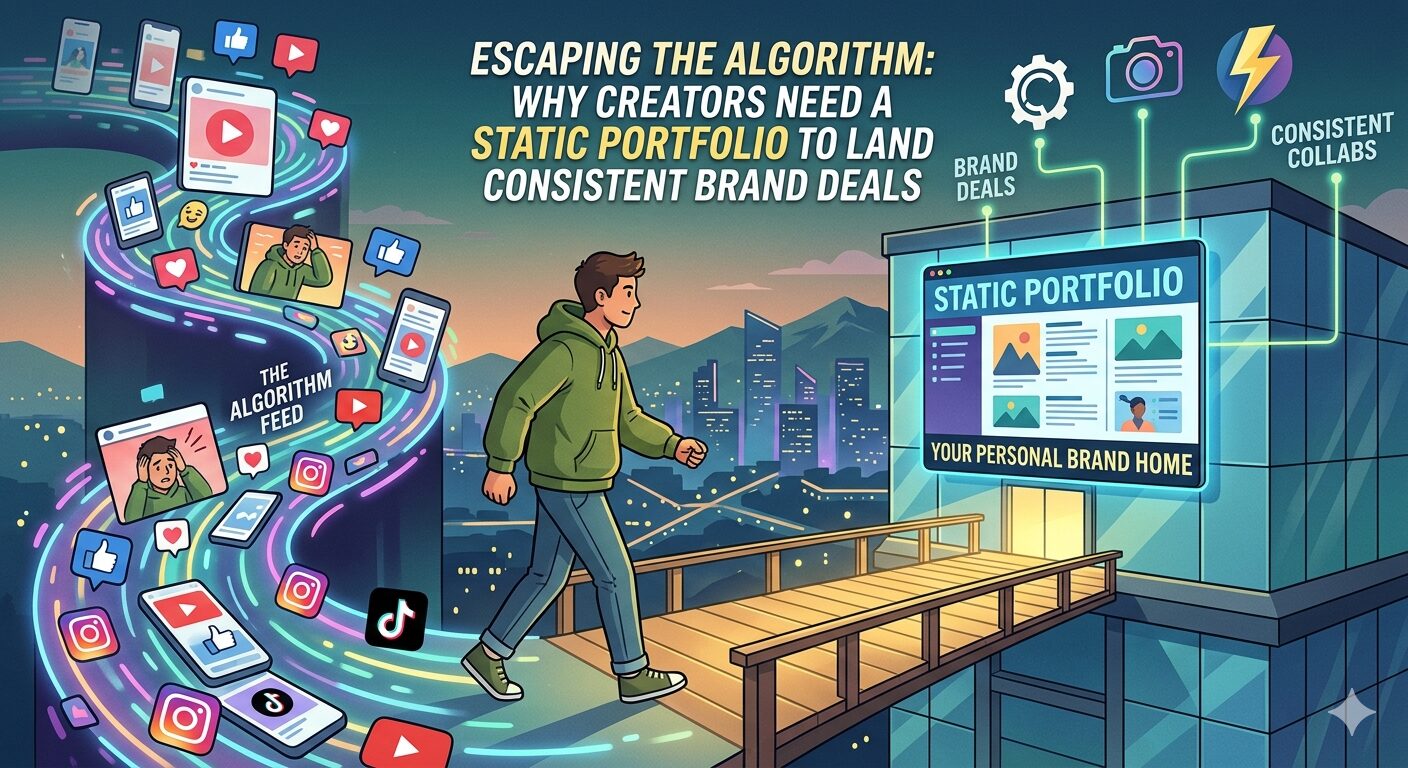 Escaping the Algorithm Why Creators Need a Static Portfolio to Land Consistent Brand Deals