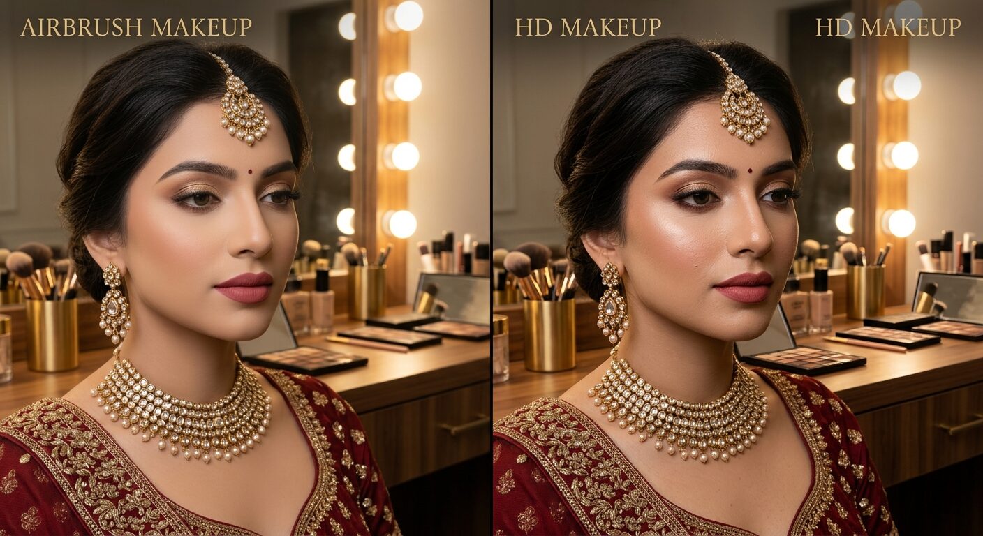 Airbrush vs HD Makeup Which One is Better for Brides