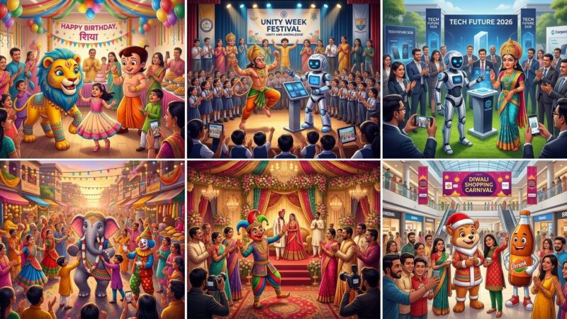 Best Events to Hire Mascot and Costume Characters in India