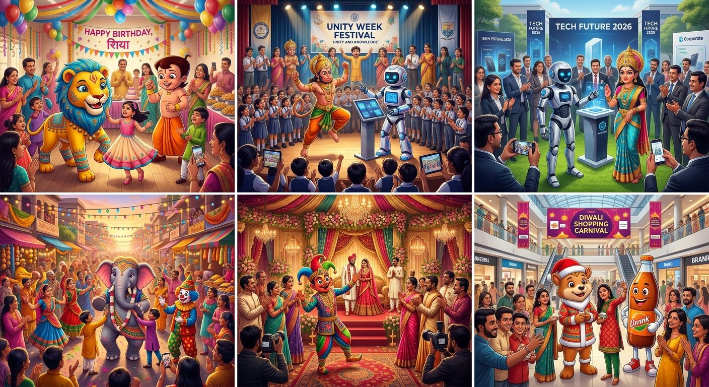 Best Events to Hire Mascot and Costume Characters in India